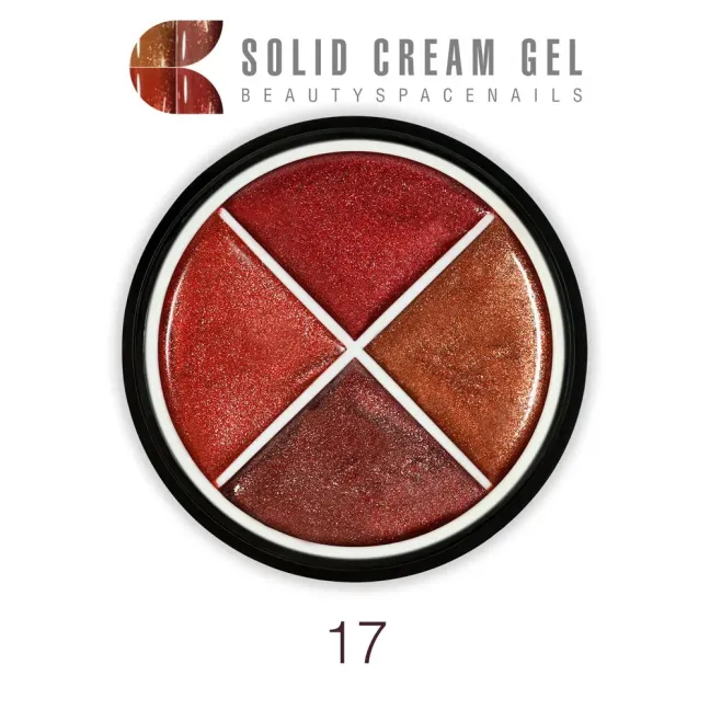 Palette polish soakoff SOLID CREAM 17, Hemafree Bsn 15 gr, unghie BSN, SEMIPERMANENTI unghie.