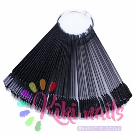 Espositore 50 tip nere a ventaglio con chiusura ad anello, unghie Altro, OUTLET unghie.