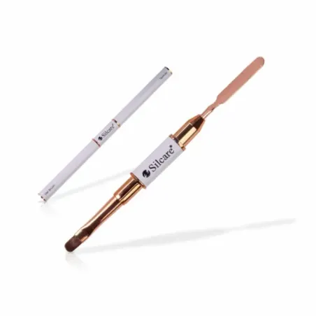 Pennello acrygel doppia punta: spatola e setole tonde Silcare, unghie Silcare, PENNELLI unghie.