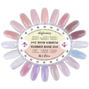Hybrid gel BASE RUBBER 2in1 UP&COLOR Alabaster Mollylac 10 ml, unghie Allepaznokcie, OUTLET unghie. 2