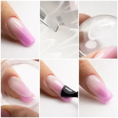 Stickers nail FRENCH SFUMATA bianca, unghie Allepaznokcie, WATER DECAL - STICKERS unghie.