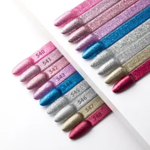 KIT MOLLYLAC LUXURY GLAM: 9 semipermanenti glitter Mollylac 5gr, unghie Allepaznokcie, KIT RISPARMIO unghie.