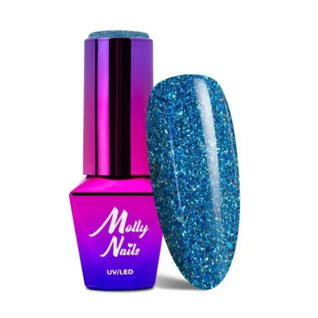 Semipermanente Polish Mollynails LUXURY GLAM 8ml n.544, unghie Allepaznokcie, SEMIPERMANENTI unghie.