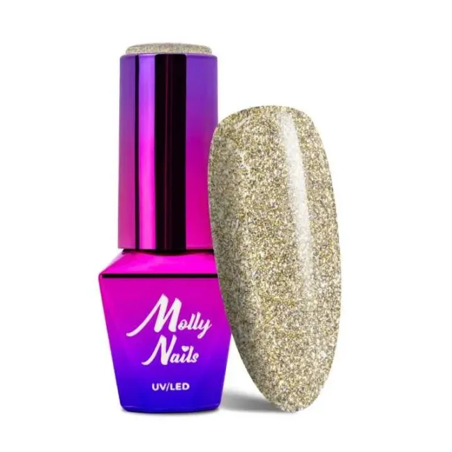 Semipermanente Polish Mollynails LUXURY GLAM 8ml n.547, unghie Allepaznokcie, SEMIPERMANENTI unghie.