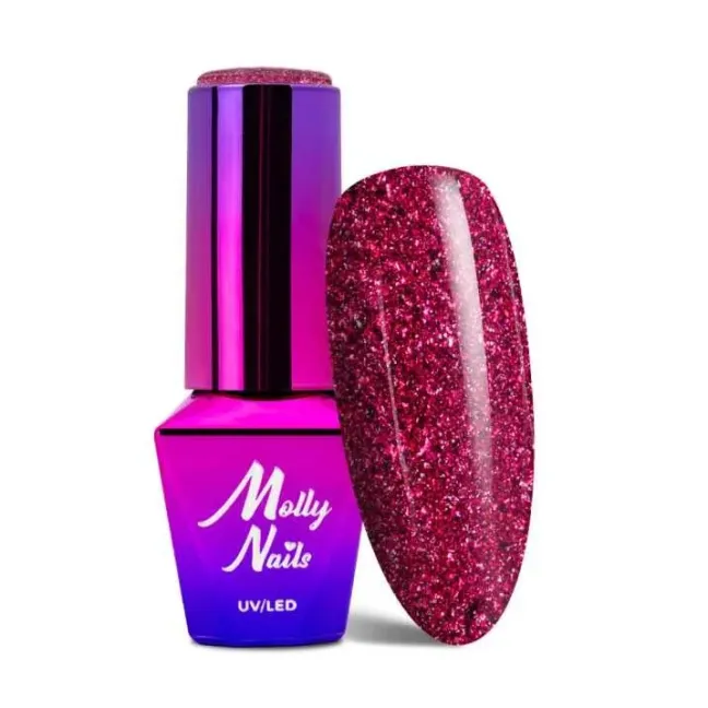 Semipermanente Polish Mollynails LUXURY GLAM 8ml n.548, unghie Allepaznokcie, SEMIPERMANENTI unghie.
