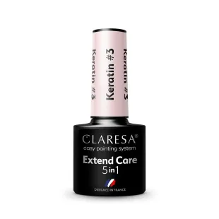 Base ibrida Extend care 5in1 KERATIN 3 Claresa 5 ml, unghie CLARESA, BASI & TOP unghie.