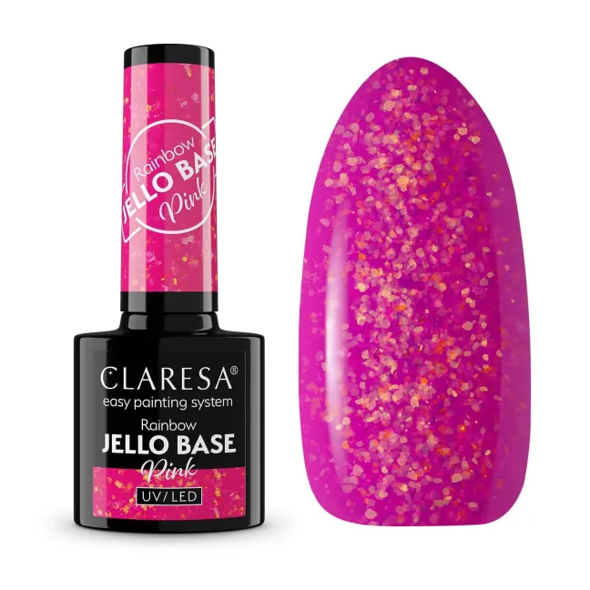 Base ibrida JELLO BASE PINK Claresa 5 gr, unghie CLARESA, BASI & TOP unghie.