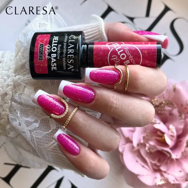 Base ibrida JELLO BASE PINK Claresa 5 gr, unghie CLARESA, BASI & TOP unghie.