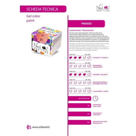 Gel color PAINT senza dispersione PIKASSO Nailook 4gr n.29, unghie SOFIANAIL, GEL COLOR unghie.