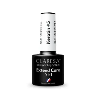 Base ibrida Extend care 5in1 KERATIN 5 Claresa 5 ml, unghie CLARESA, BASI & TOP unghie.