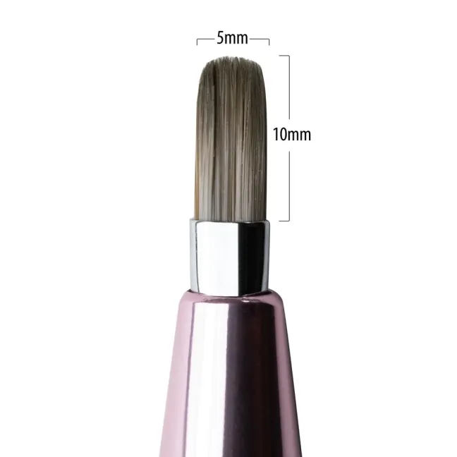 Pennello gel ovale OVAL 10 mm retrattile Mollynails, unghie Allepaznokcie, PENNELLI unghie.