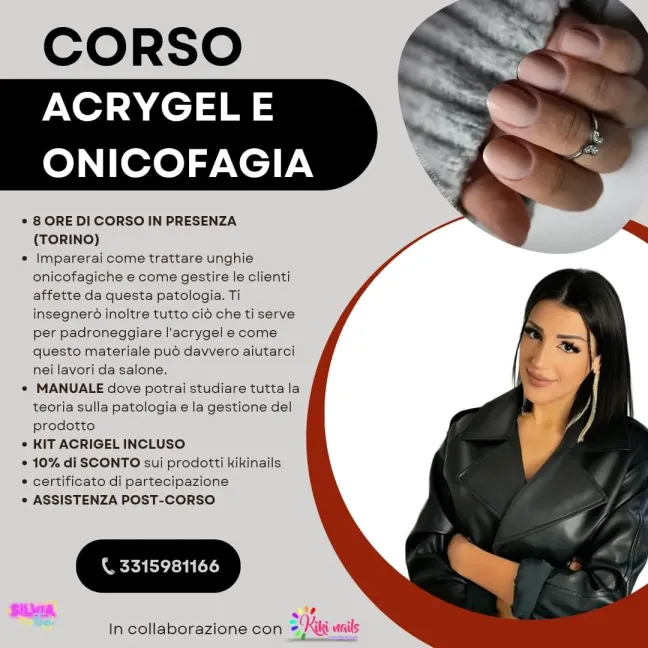 Corso ACRYGEL e ONICOFAGIA in presenza, Torino, unghie Altro, CORSI unghie.