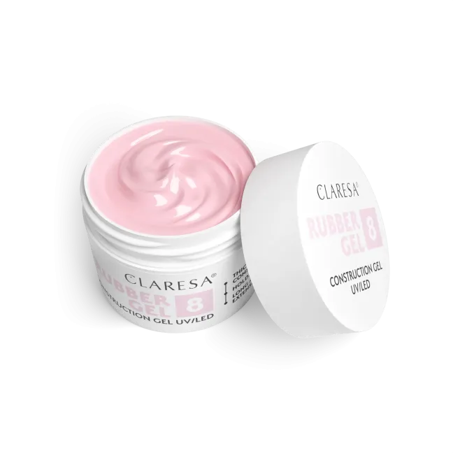 Gel costruttore RUBBER GEL 08 Claresa 45 gr, unghie CLARESA, GEL COSTRUTTORI unghie.