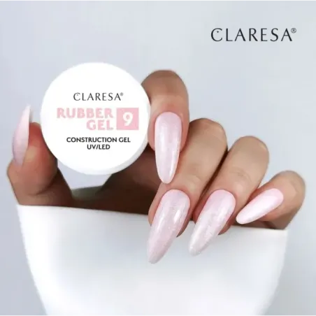 Gel costruttore RUBBER GEL 09 Claresa 45 gr, unghie CLARESA, GEL COSTRUTTORI unghie.
