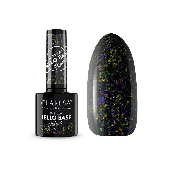 Base ibrida JELLO BASE BLACK Claresa 5 gr, unghie CLARESA, BASI & TOP unghie.