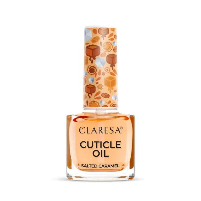 Olio cuticole idratante con pennellino SALTED CARMEL Claresa 5 ml, unghie CLARESA, OLIO CUTICOLE unghie.