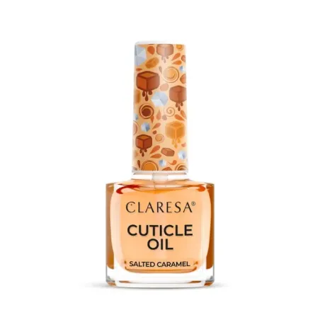 Olio cuticole idratante con pennellino SALTED CARMEL Claresa 5 ml, unghie CLARESA, OLIO CUTICOLE unghie.