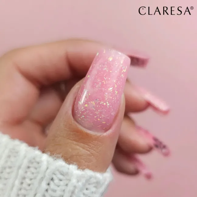 Gel costruttore Soft & Easy GLIMMER PINK Claresa 45 gr, unghie CLARESA, GEL COSTRUTTORI unghie.