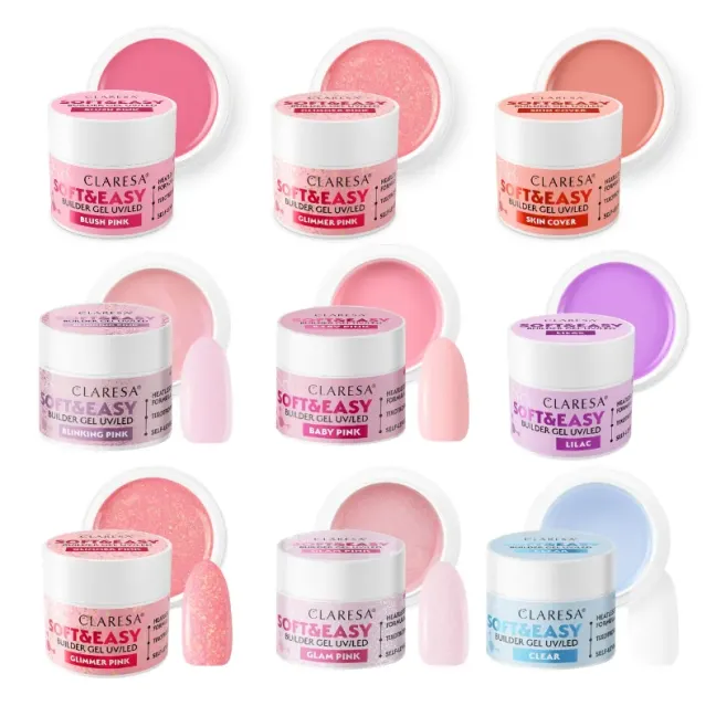 Gel costruttore Soft & Easy SKIN COVER Claresa 45 gr, unghie CLARESA, GEL COSTRUTTORI unghie.