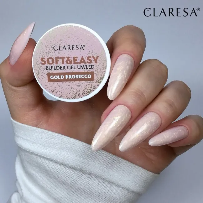 Gel costruttore Soft & Easy DANCING SPARKLE Claresa 45 gr, unghie CLARESA, GEL COSTRUTTORI unghie.