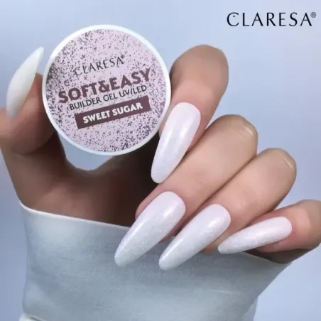 Gel costruttore Soft & Easy SWEET SUGAR Claresa 45 gr, unghie CLARESA, GEL COSTRUTTORI unghie.
