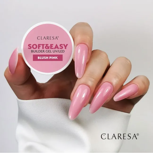 Gel costruttore Soft & Easy BLUSH PINK Claresa 45 gr, unghie CLARESA, GEL COSTRUTTORI unghie.
