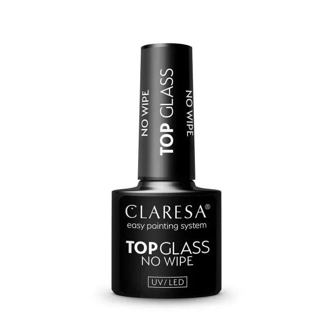 Finish senza dispersione TOP GLASS NO WIPE Claresa 5 gr, unghie CLARESA, BASI & TOP unghie.