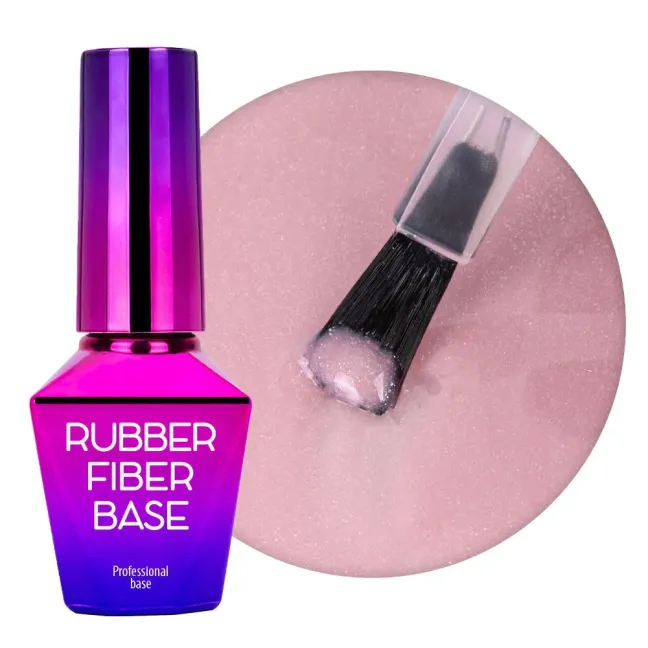 Base ibrida RUBBER FIBER SILKY SHIMMER Mollylac Allepaznokcie 10 ml