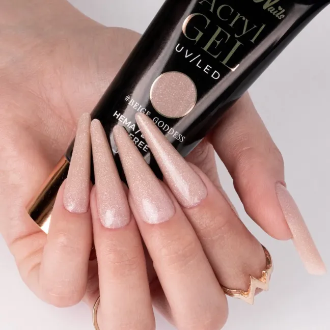 Polygel Acrygel cover BEIGE GODDESS Mollynails Hemafree 30 ml