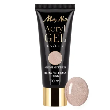 Polygel Acrygel cover BEIGE GODDESS Mollynails Hemafree 30 ml