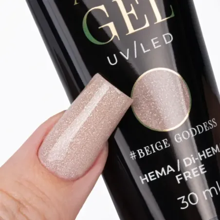Polygel Acrygel cover BEIGE GODDESS Mollynails Hemafree 30 ml