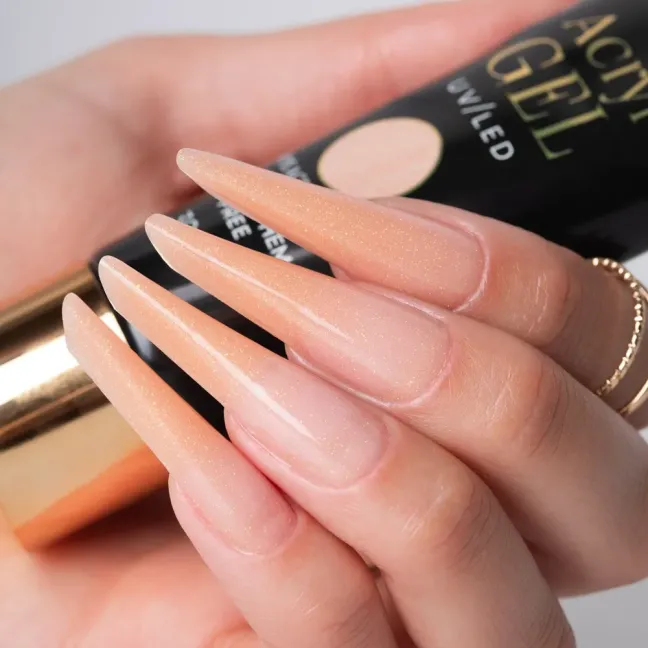 Polygel Acrygel cover PEACH GLOW Mollynails Hemafree 30 ml