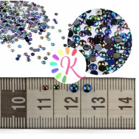 Ruota Swarovski neri boreali, varie misure, 200 pz, unghie Altro, OUTLET unghie.