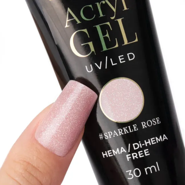 SPARKLE ROSE 30gr Polygel Acrygel in tubo Mollynails Hemafree 30 ml