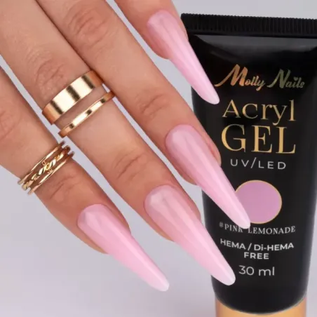 PINK LEMONADE 30gr Polygel Acrygel in tubo Mollynails Hemafree 30 ml
