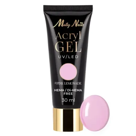 PINK LEMONADE 30gr Polygel Acrygel in tubo Mollynails Hemafree 30 ml