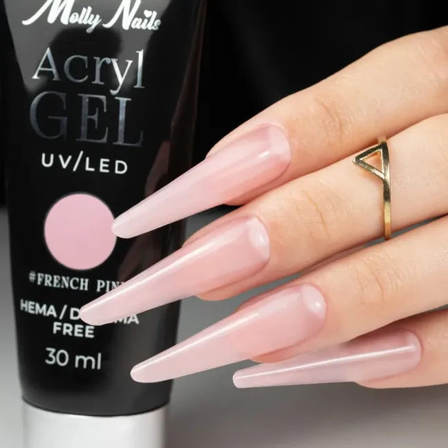 Polygel FRENCH PINK 30gr Acrygel rosa latte Mollynails 30 ml