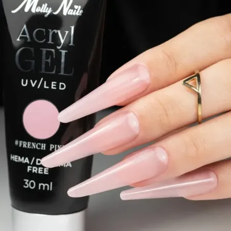 Polygel FRENCH PINK 30gr Acrygel rosa latte Mollynails 30 ml