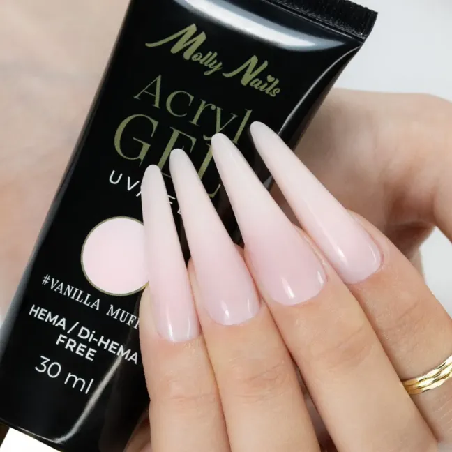 VANILLA MUFFIN Polygel Acrygel in tubo Mollynails Hemafree 30 ml