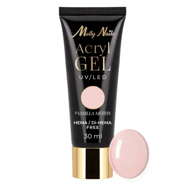 VANILLA MUFFIN Polygel Acrygel in tubo Mollynails Hemafree 30 ml