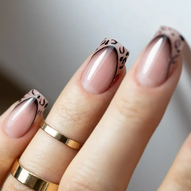 Stickers nail FRENCH SFUMATA nera