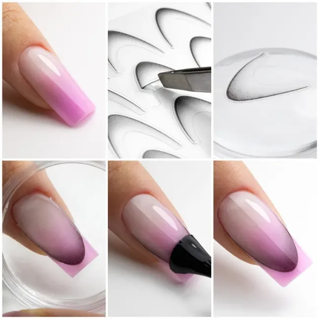 Stickers nail FRENCH SFUMATA nera