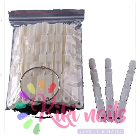 Espositore 150 tip triple nature a ventaglio con chiusura ad anello, unghie Altro, ESPOSITORI TIP unghie.