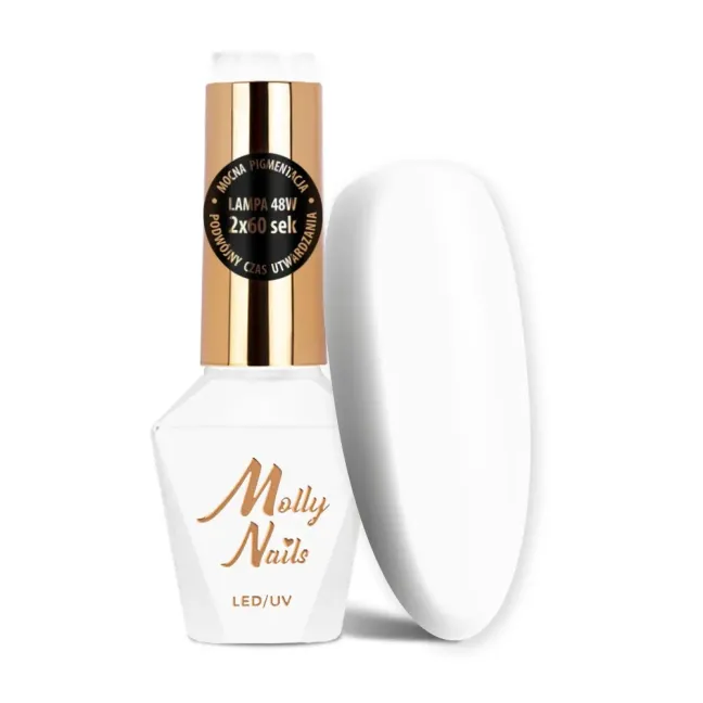 HYPNOTISE WHITE Semipermanente bianco gesso Mollynails 8 ml