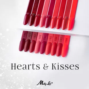 194 Mollynails Colore smalto semipermanente Soakoff HEARTS&KISSES Mollylac 8gr 2