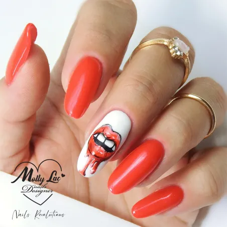 195 Colore smalto semipermanente Soakoff Glitter HEARTS&KISSES Mollynails 10 gr