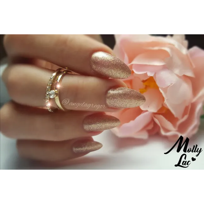 204 Mollylac Colore smalto semipermanente Polish Soakoff Glitter SENSUAL Mollylac 10 gr