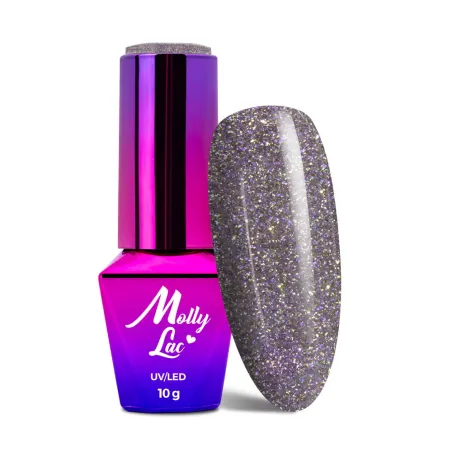 206 Mollylac Colore smalto semipermanente Polish Soakoff Glitter SENSUAL Mollylac 10 gr