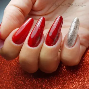 207 Mollynails Colore smalto semipermanente Polish Soakoff Glitter SENSUAL Mollylac 10 gr 2