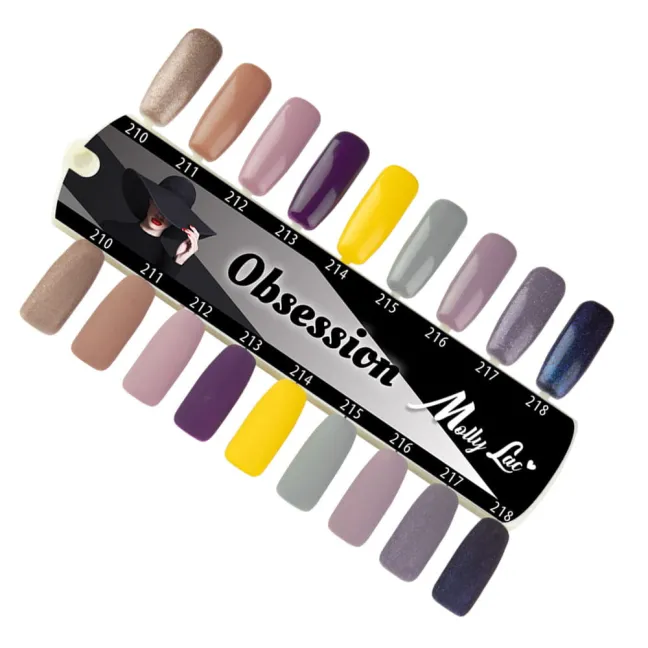 214 Mollylac Colore smalto semipermanente Polish Soakoff OBSESSION Mollylac 10 gr